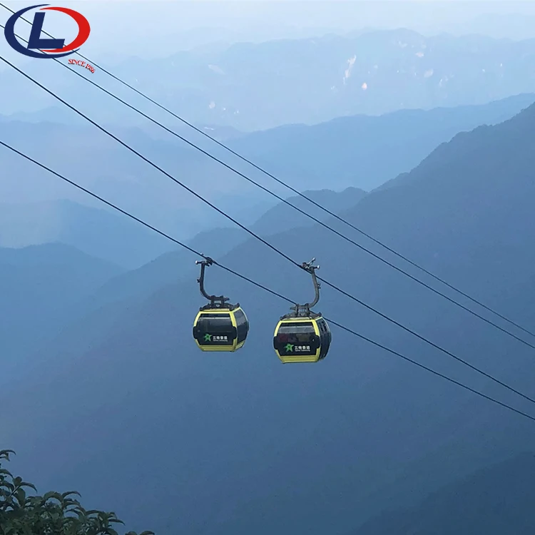 Circulating Fixed Grip Four Persons Cabin Ropeway Cableway Cable Car