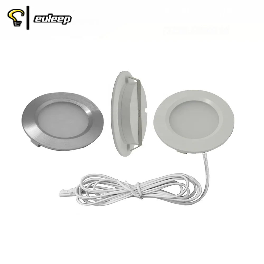 remote control switch 12v 24v ceiling led puck light recessed in cabinet, counter, showcase light fixture