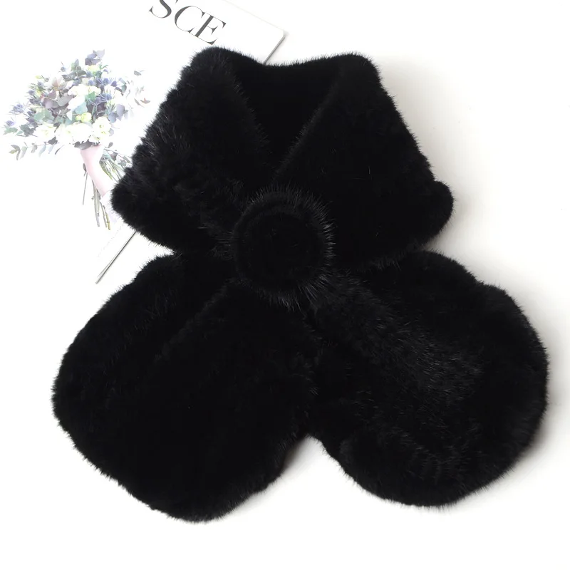 designer  Hot sale customized Hand knitting fur scarf women other scarves scarfs for women stylish luxury Hair