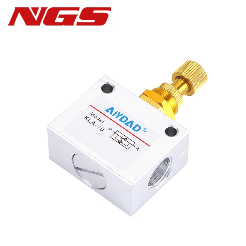 ASC KLA-06/08/10/15/25/32/40/50 RE01 02 03 04 Pneumatic Speed Regulating Valve Flow Control Valve One-way Throttle Valve