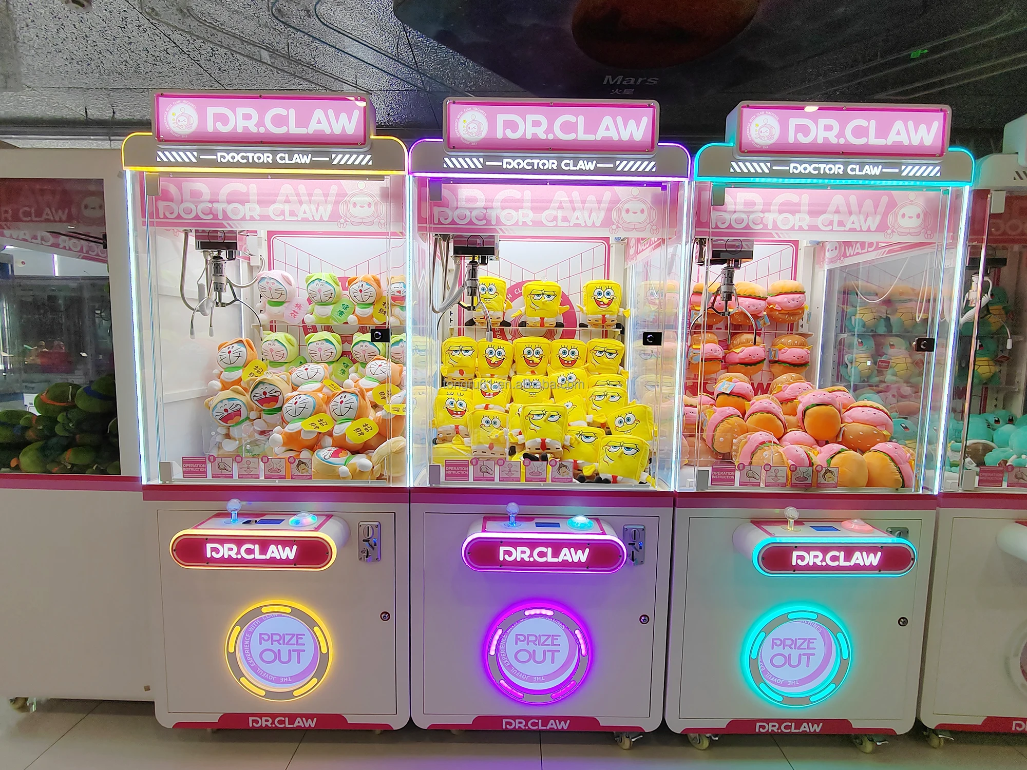 New Style Coin Operated Toy Grabbing Machine Arcade Kids Game Crane Toy Crane Claw Machine Stuffed Teddy Bear Gripping Machine