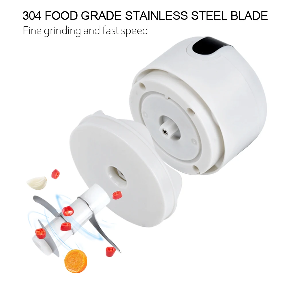 B97-0089 Usb Wireless Electric Mini Meat Grinder Automatic Portable  Home Kitchen Food Crusher Mixer Garlic Chopper