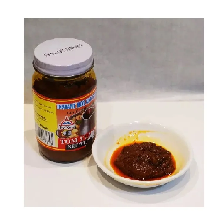 Original Authentic Thai Paste of Seasoning Hot Tom Yum Paste with Shrimp Spicy and Sour Taste for Readt to Eat and Cooking