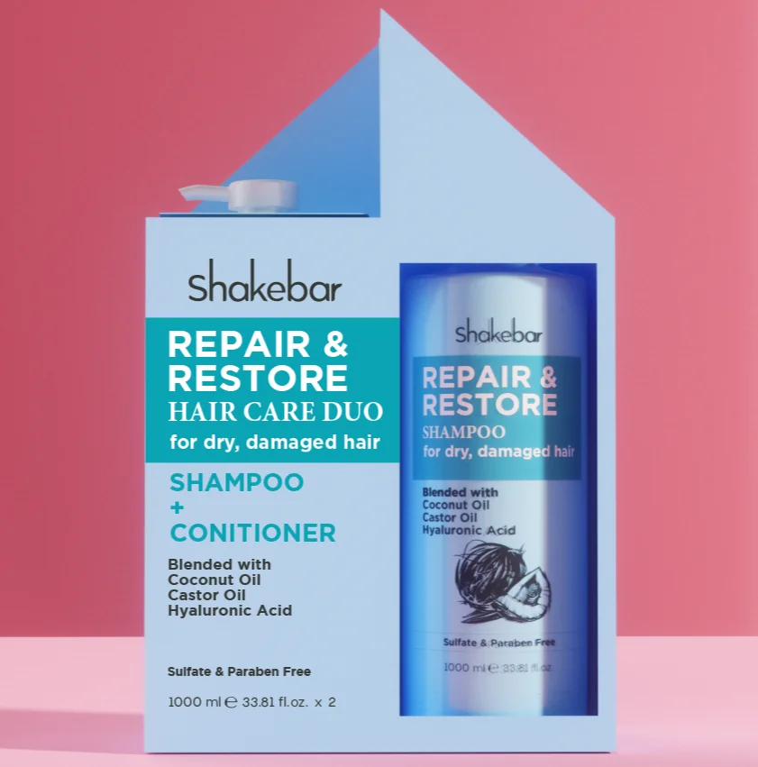 Wholesale shampoo and Conditioner repair restore coconut oil black hair shampoo damaged Hair Shampoo