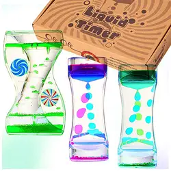 Liquid Motion Bubbler Timer: Sensory Toy for Relaxation, Liquid Motion Timer Toy Floating Color Lava Lamp Timer - Incredibly Eff