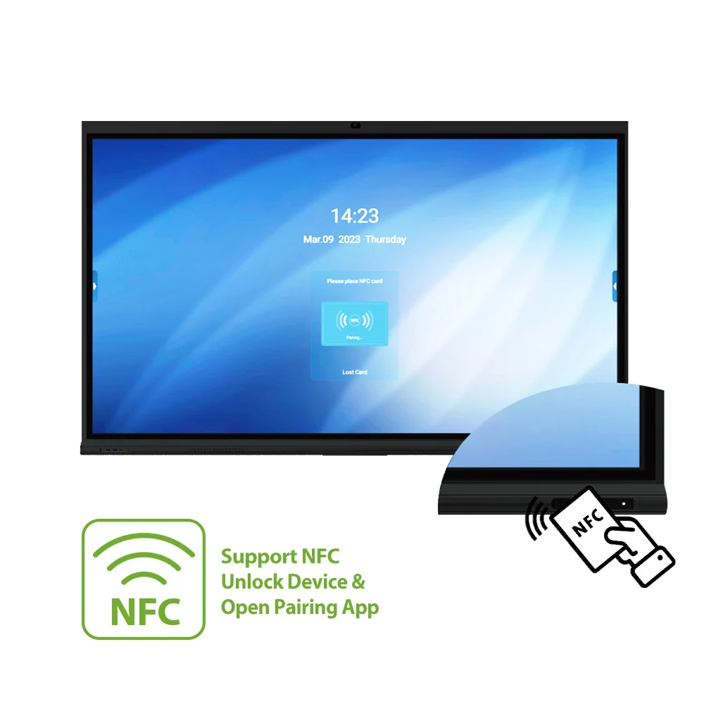 High Resolution Wireless Projection Screen Smart TV digital panel for  conference Electronic interactive whiteboard