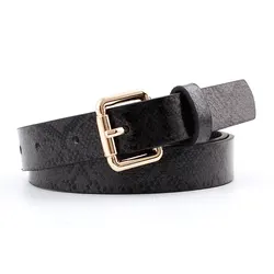 Fashion Snake Pattern Womens Belts For Jeans Fashion Designer Ladies Belt