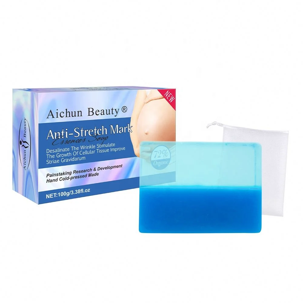 LUOWEI Beauty 100g Best Selling Private Label Natural Soap Organic Blueberry Anti Stretch Mark Handmade Soap