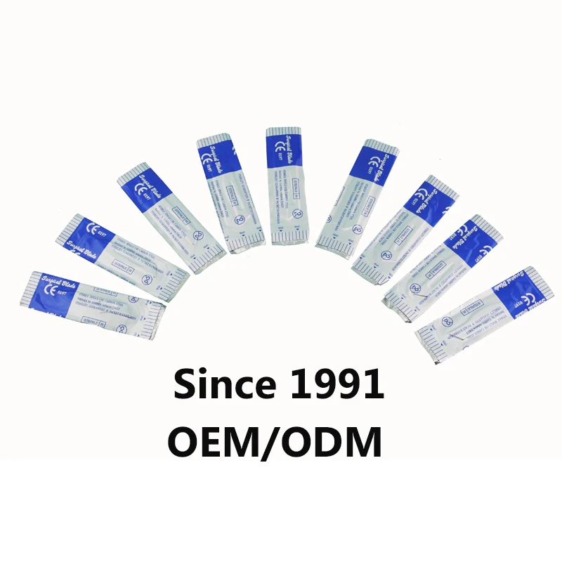 ORIENTMED 21 years Factory Manufacturer Wholesale Carbon Stainless Surgical Steel Scalpel Blades for medical