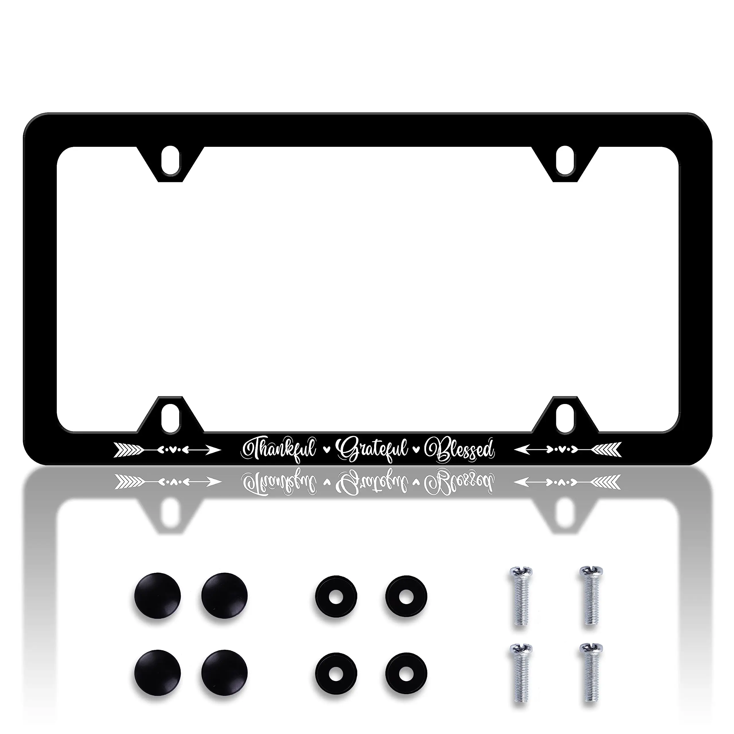 Custom Logo Printed Plastic Blank Car Plate Holder License Plate Frame Sublimation For Standard Us Size