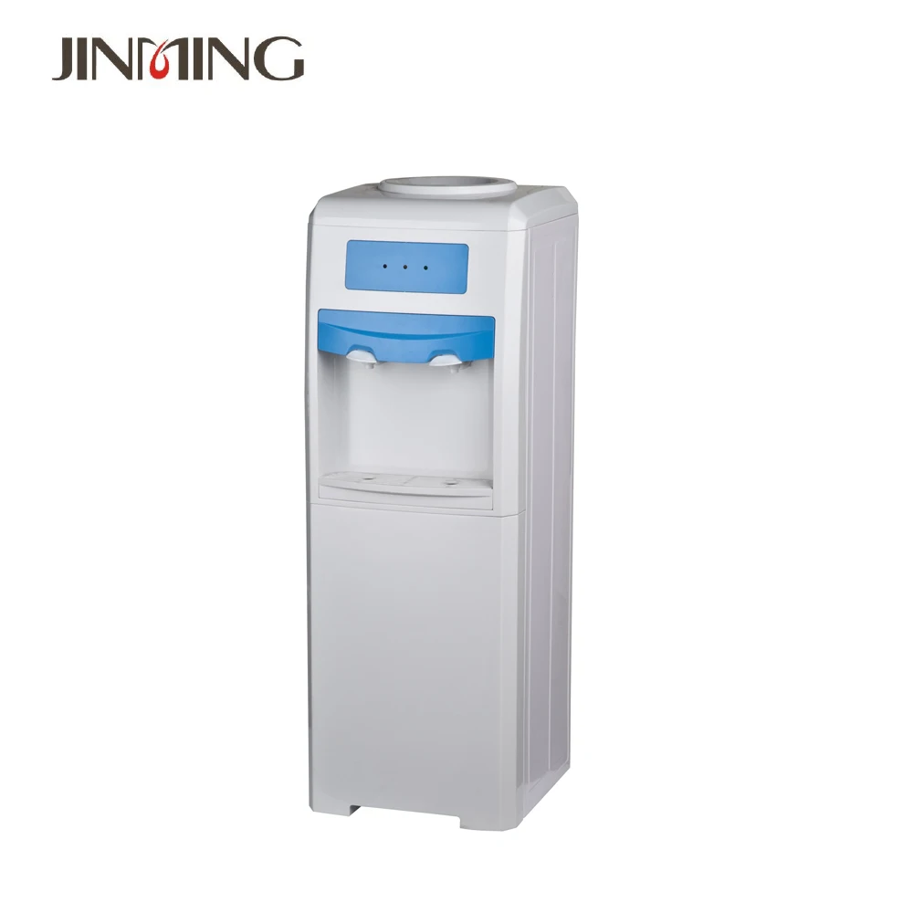 JINMING hot cold water dispenser Vertical water dispenser compressor cooling  free standing  water cooler with storage cabinet