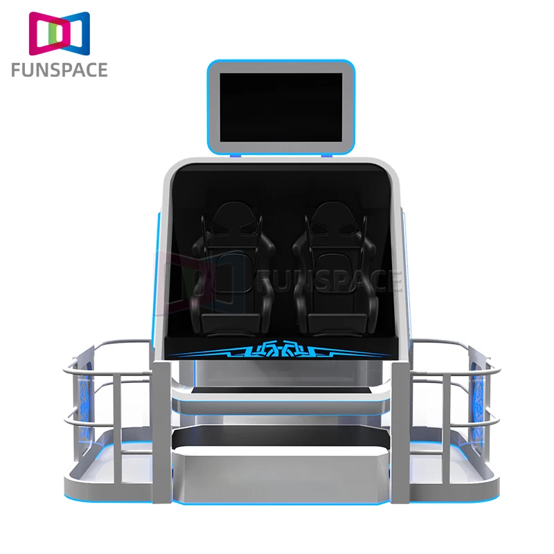 Funspace 2 Seats 9D Vr 360 Rotation Roller Coaster Machine Motion Simulator For Virtual Reality Simulation Rides