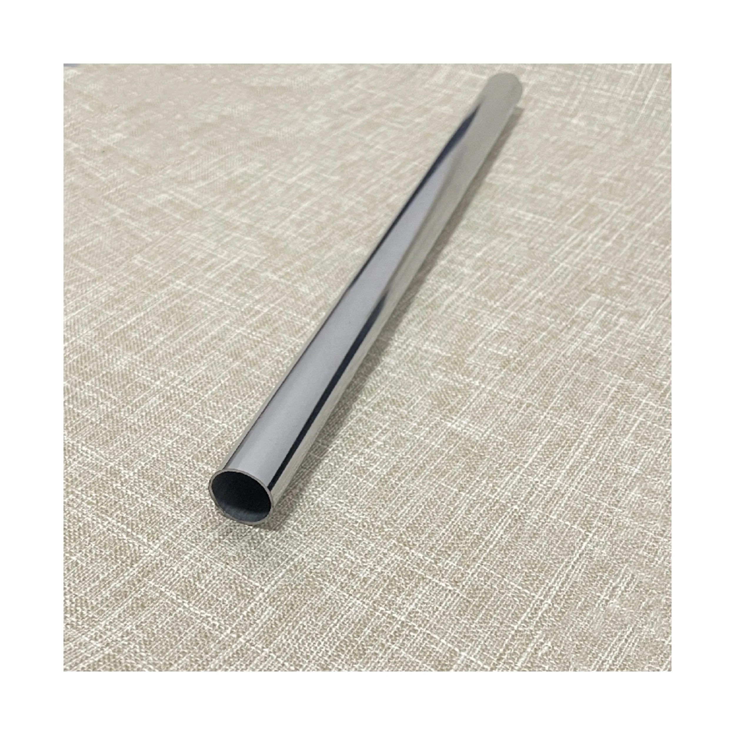 Plating chrome color  25Mm Tube Connector Closet Rods Round iron  Wardrobe Tube Polished Chrome Supports furniture hardware tube