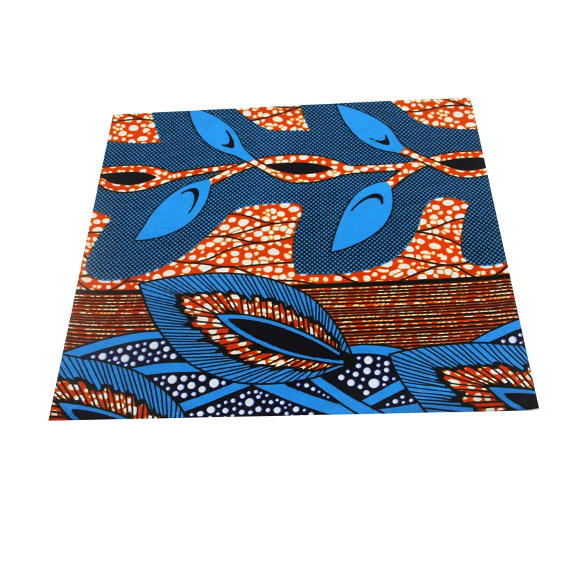 2021 Новое поступление, одежда в стиле листвы, платья, 100% хлопок, ткань с Африканским восковым принтом