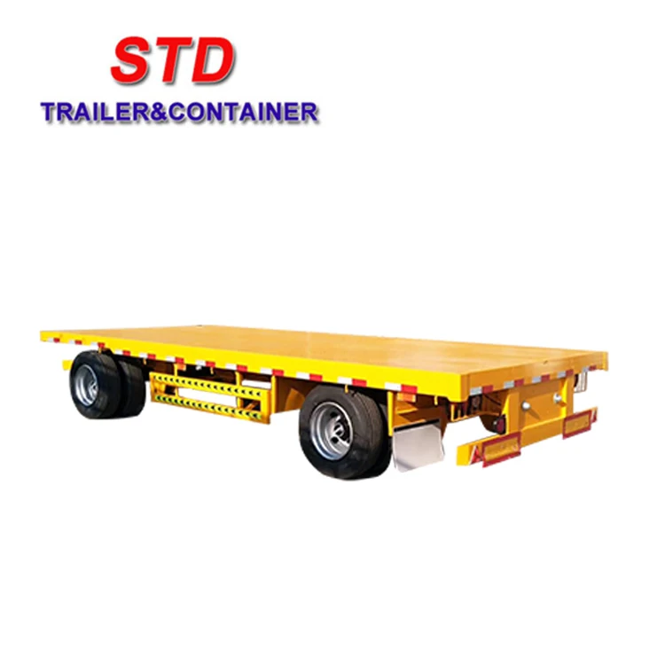 China 2 axles air suspension full trailer with side wall