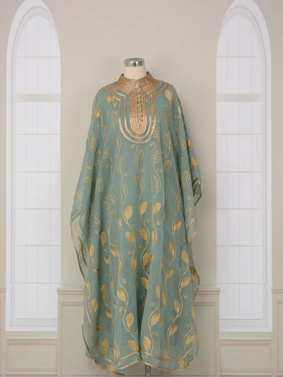 Gold Embroidered Muslim Abaya for Women Morocco Caftan 2024 New Robe Vest 2 Piece Set Islam Clothing Turkey Dress Ramadan