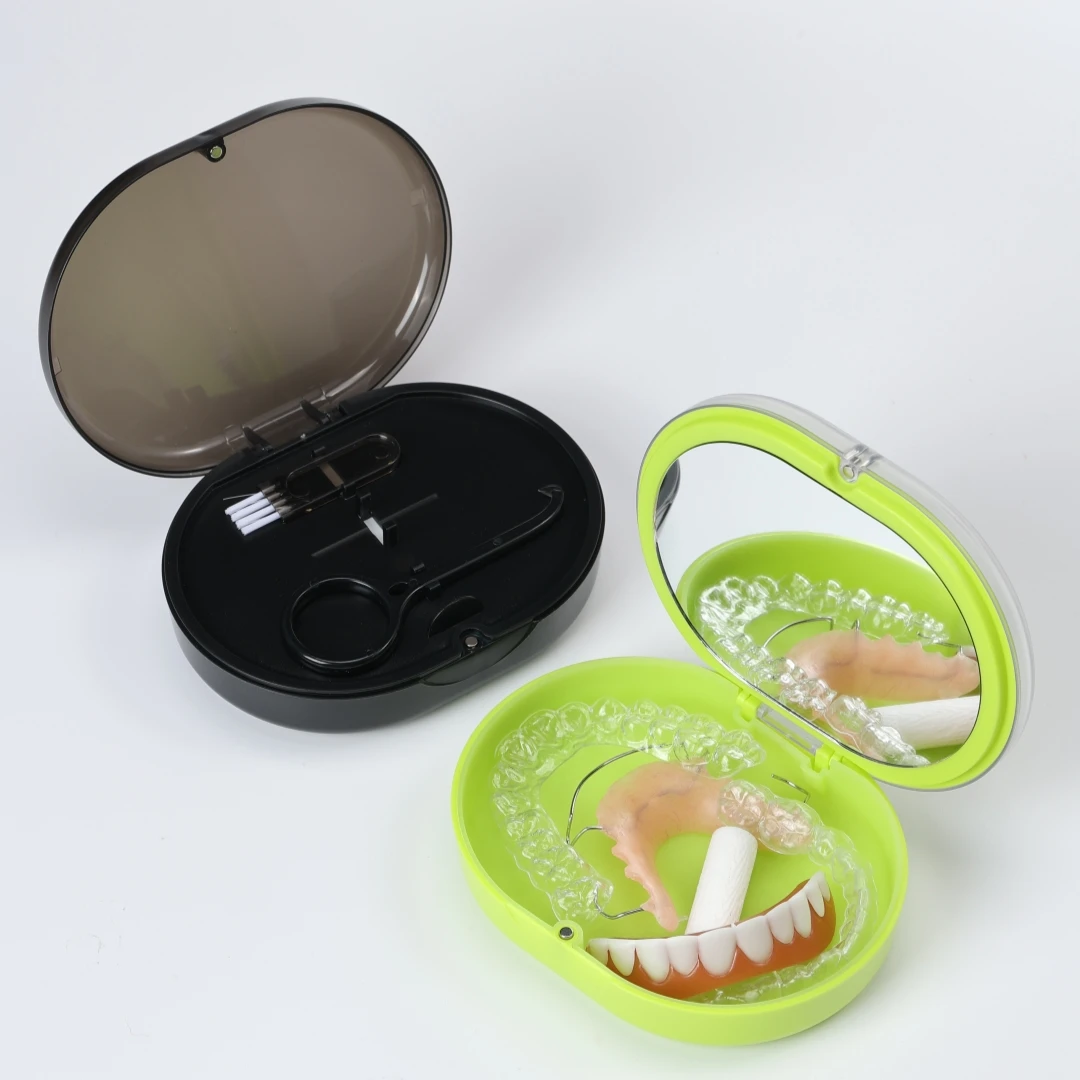 Orthodontic Aligner Holder Dental Retainer Box Tooth Retainer Organizer Denture Cleaning Box