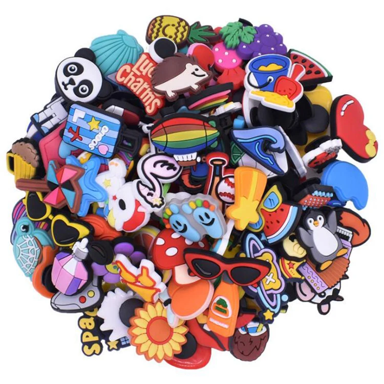 Быстрая своевременность, дешевая оптовая продажа, мягкие резиновые аксессуары из ПВХ, подвески для обуви нового дизайна для девочек, подвеска Croc