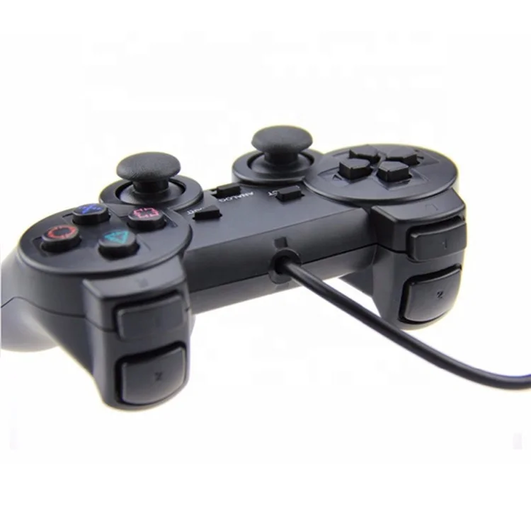 Double Single Vibration Comfortable Wired Game pad Game Controller Joystick for SONY PS2 10 Color Available
