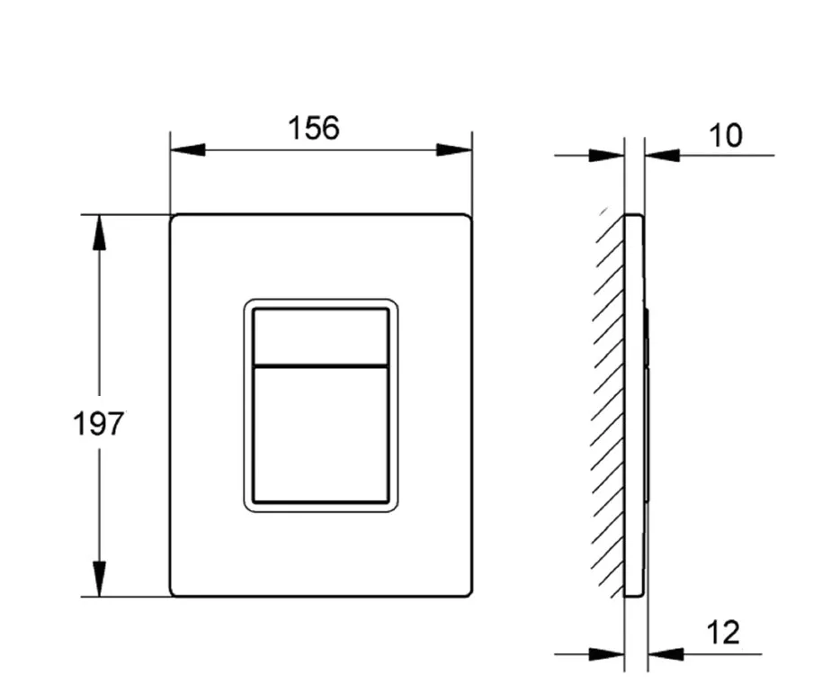 Hot sales Touch tank panel  fits for double  press flush tank  easy use  for concealed mechanism water tank flush board