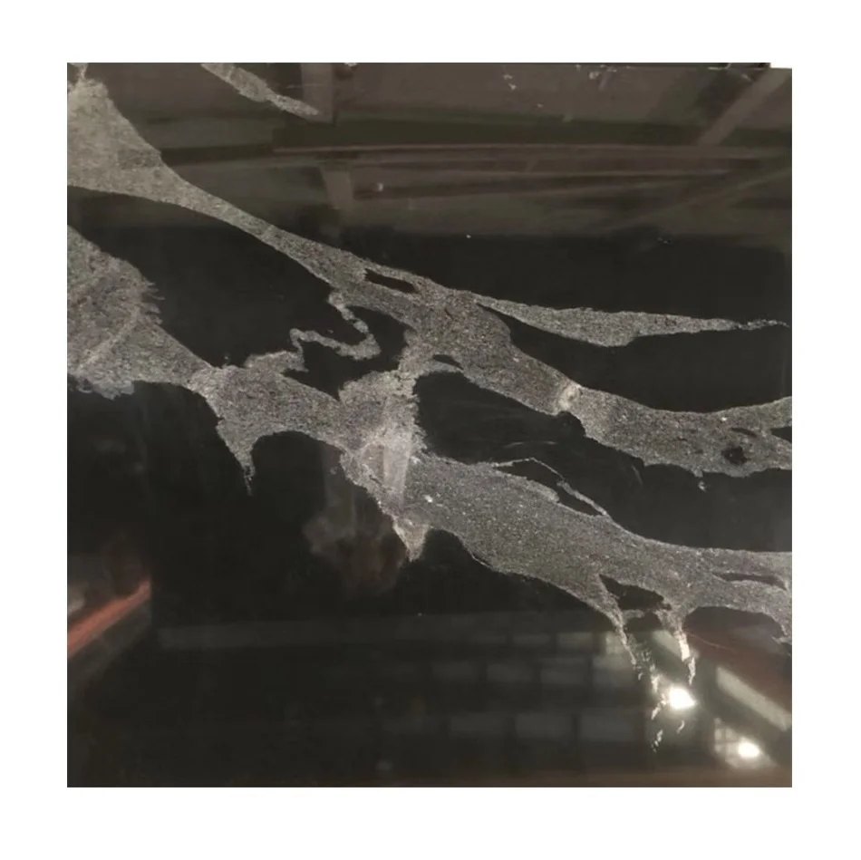 Imperial China black landscape granite with white veins for sale