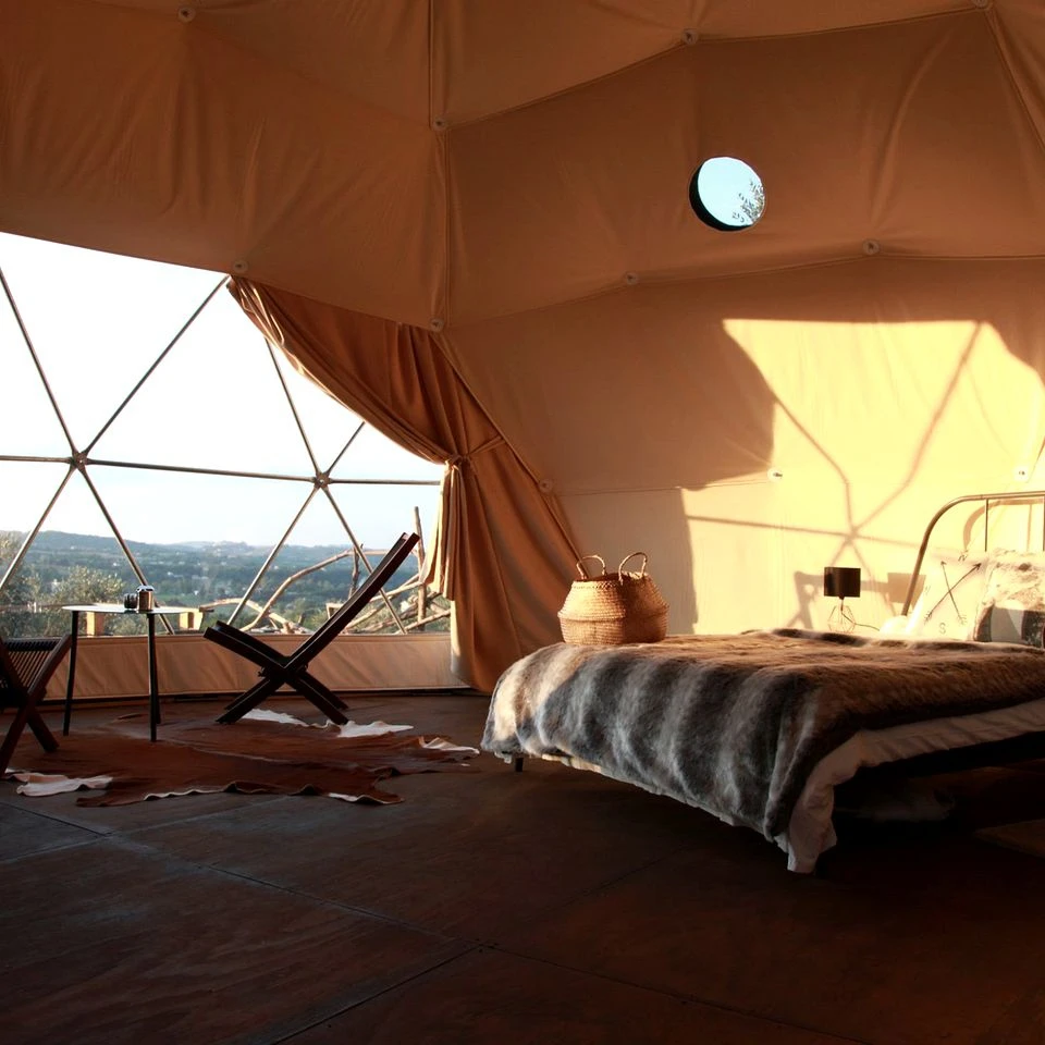 Luxury Hotel Resort Glamping Geodesic Dome Tent Kit Prefab House For Sale
