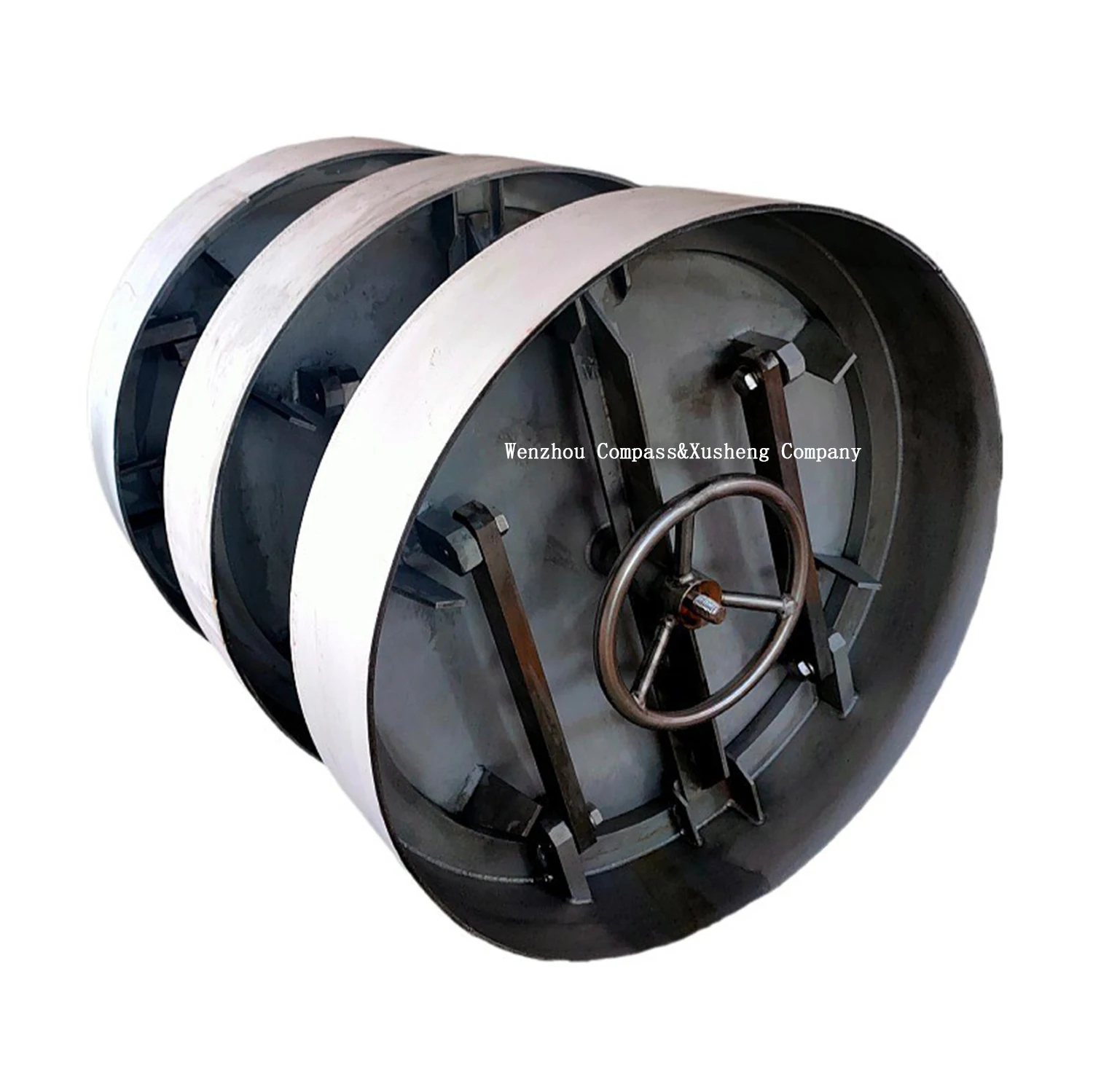 Wenzhou Stainless Steel SS304 Industrial Grade Round manhole 700MM Pressure inward Round handwheel Tank Manway