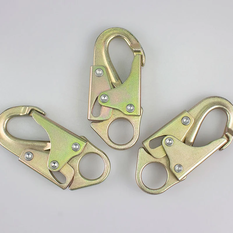 JENSAN Custom 23KN Safety Snap Hook High Quality Steel Double Lock Stamped Snap Hook for Protection