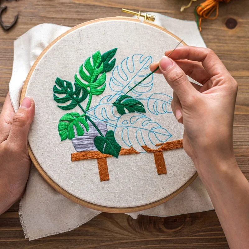 
DIY Christmas Tree Handcraft Embroidery Kit Beginner Sewing Needlework Cross Stitched Embroidery Kit 