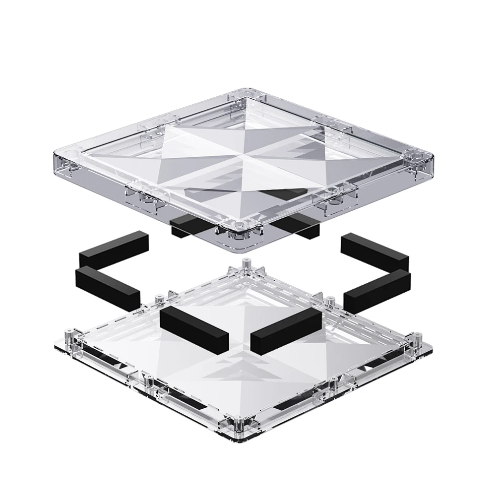 Factory starlight transparent Magnetic Building Tiles for Kids Construction Gift Set Bpa Free Blocks Educational Plastic Toys