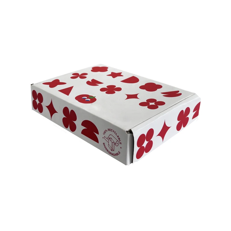 Factory Direct Sales 10x8x3 Customized Fashion Metal Logo Corrugated Cardboard Pink Jeans Clothing Mailer Paper Box