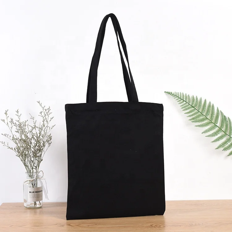 Wholesale Heavy Duty Reusable Colourful Black White Red Green Yellow Blue Cotton Canvas Calico Cotton Tote Bag