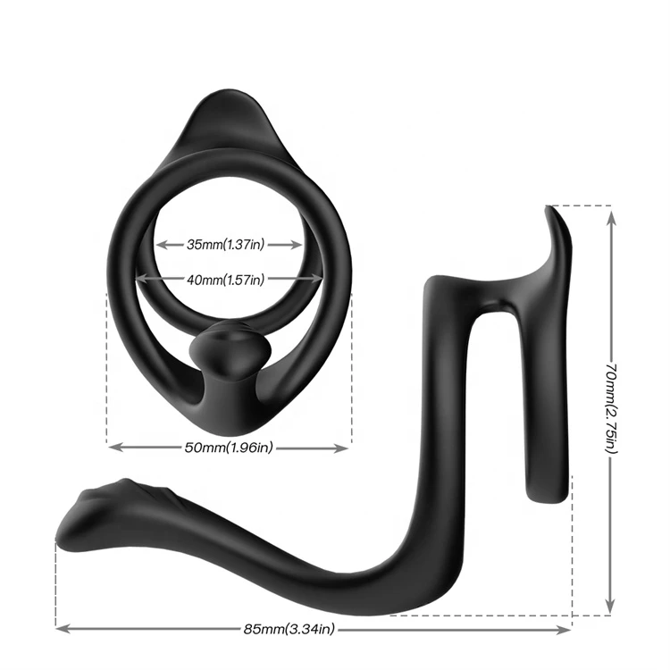 O-ring Latch Lock Penis Cock Ring Silicone Dual Ring Mens Cock Sex Toys Penis