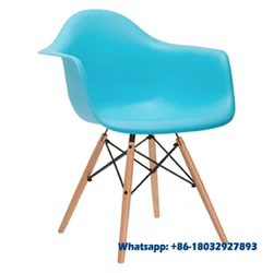 Hot selling home furniture chair cheap price restaurant cofe accent lounge chair wood leg plastic dining chair