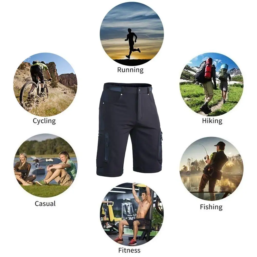 
Wholesale Custom Cycling Short Trousers Downhill Bermuda Ciclismo MTB Shorts Outdoor Mountain Bike Breeches With Zipper Pocket 