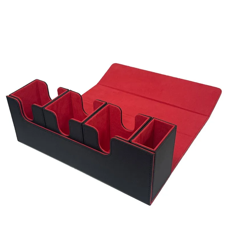 Waterproof Card Deck Box For MTG  Pu Leather  4 in1storage box MTG  Yugioh League of Legends Large capacity detachable deck box