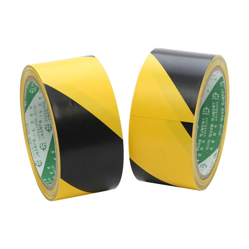 Custom Floor Marking Caution Hazard Lane Safety Warning Adhesive Safety Tape For Industry Ground Sticker PVC Floor Marking Tape