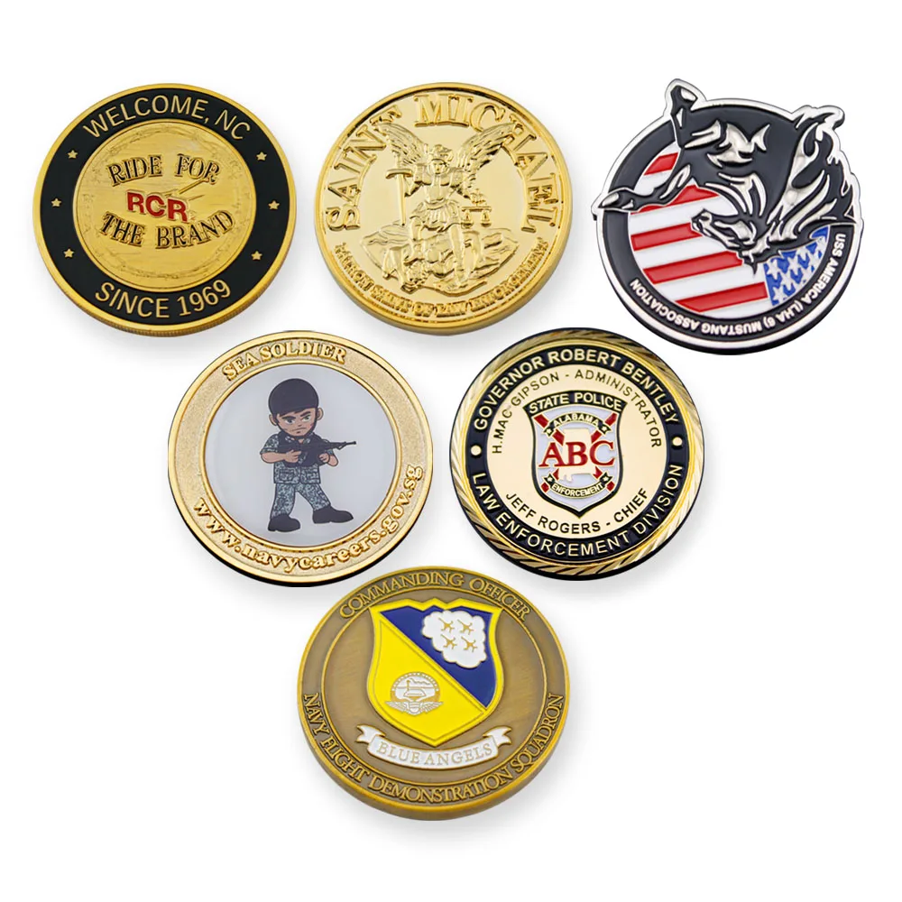 custom security blank soft enamel 3d metal challenge coin