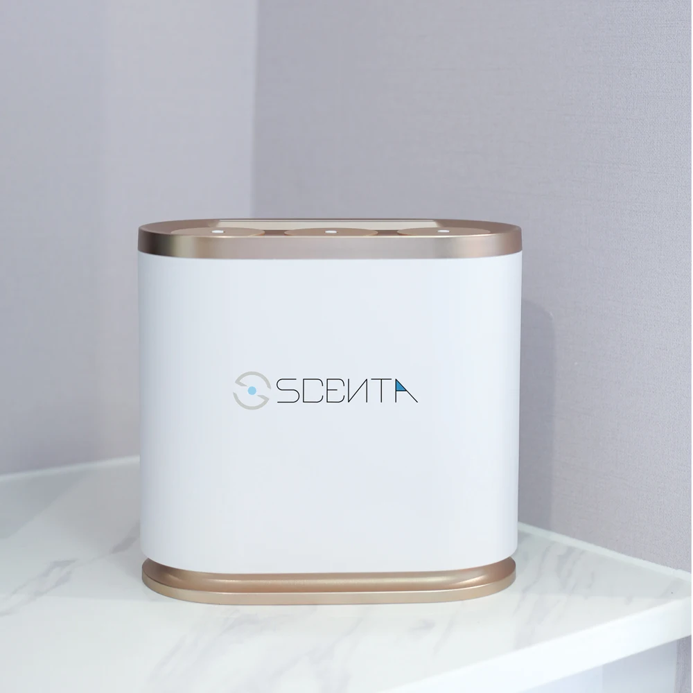 SCENTA Wholesale Luxury Plastic Essential Oil Diffuser With Fan Phone Control Bluetooth Electric Aromatherapy Air Purifier