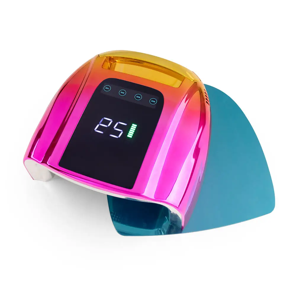 High Power 96W Cordless Rechargeable Portable Pink Wireless Uv Gel Nail Dryer Led Lamp