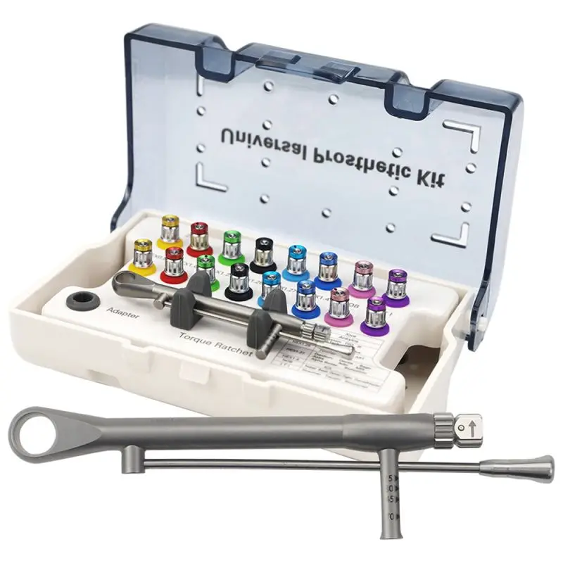 Dental Equipment Surgical Universal Toolbox Manual Tools Kit Dental Implant Torque Wrench With 16 Screw Drivers