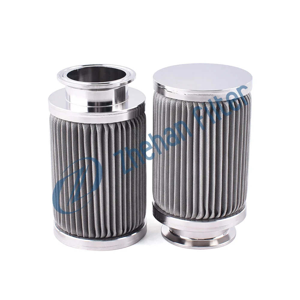 stainless steel komatsu excavator filter pleated filter cartridge metal oil hydraulic filter element