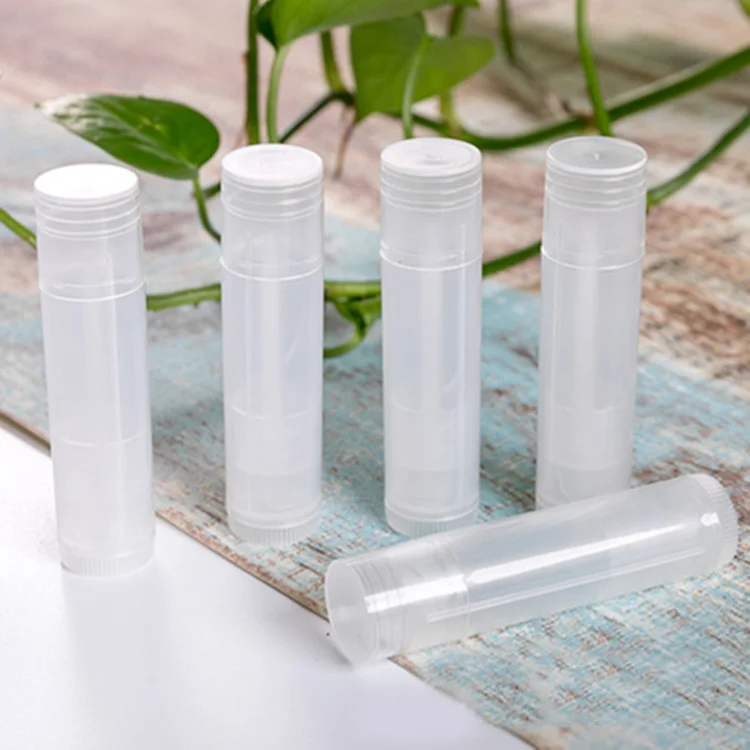 Empty 5g clear kids chapstick lip gloss tube packaging lipgloss Lip balm container Twist Bottom and Top Cap in stock