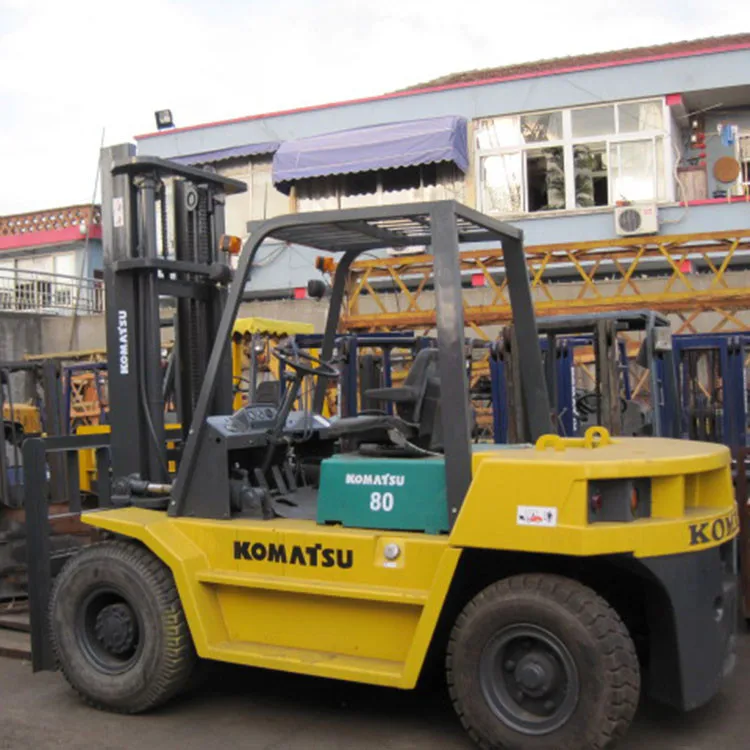 Оригинальный японский 8 тонн б/у FD80 дизельный вилочный погрузчик Komatsu FD30 FD150 машина низкая