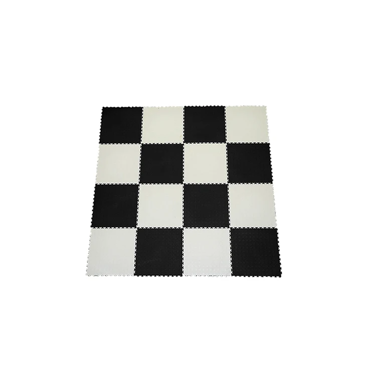 Vehicle Dealership Use Industrial Vinyl Garage Flooring Wear Resistance P Group Plastic PVC Interlocking Floor Tile For Workshop