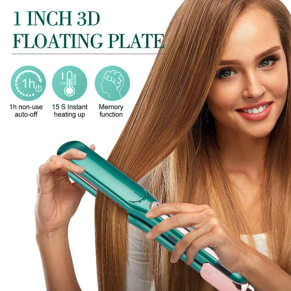 Lidow 1-Inch 3D Wholesale professional ceramic hair flat iron hair straightener with digital temperature control