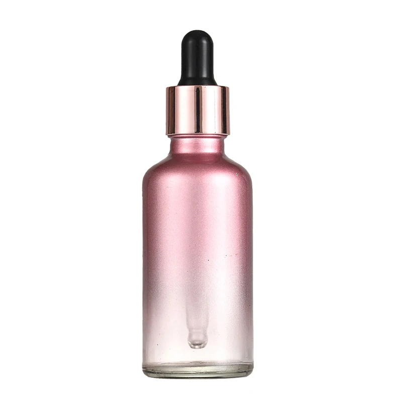 20 ml 30 ml 50 ml 100 ml Multicolor Glass Eye Dropper Tincture Glass Bottles for Essential Oils with Golden Top Cap