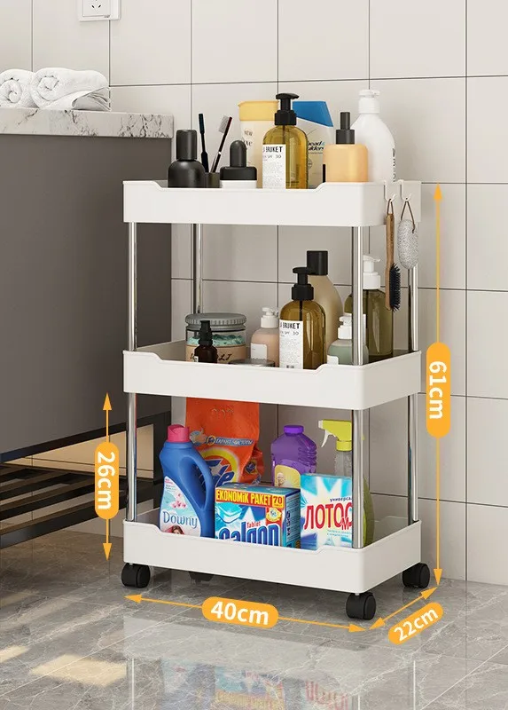 Lavinia Modern Wholesale Hot Sale Plastic Stainless Steel Bathroom Shelf With Pulley