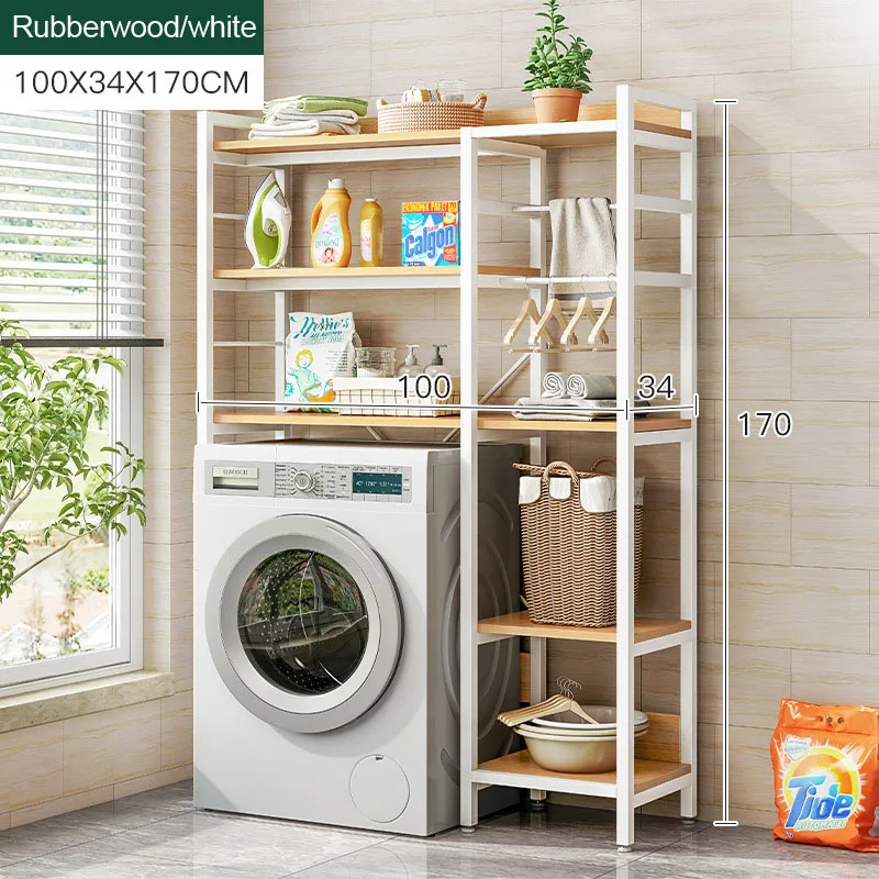 Large Capacity 3 Tier Toilet Rack Shelf Bathroom Wooden Rack Storage Shelves