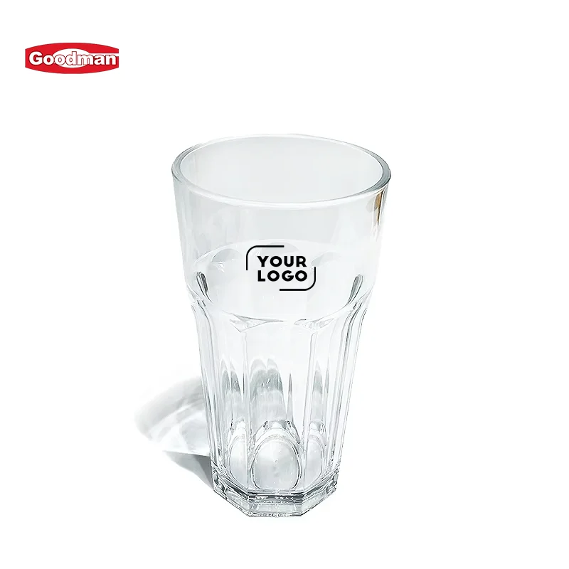 Restaurant Supplies Canteen Service Drinkware Tea Tumbler 12 Oz Polycarbonate Sparkling Water Glass Reusable Plastic Beer Cup